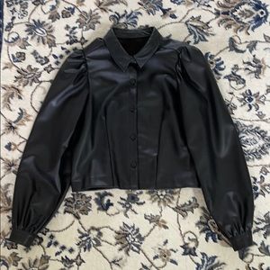 Zara Faux Leather Shirt